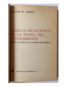 SOBRE LA METACRÍTICA DE LA TEORÍA DEL CONOCIMIENTO 2