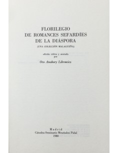 FLORILEGIO DE ROMANCES SEFARDÍES DE LA DIÁSPORA 2