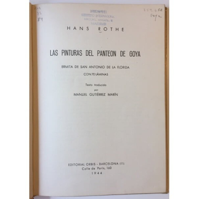 LAS PINTURAS DEL PANTEÓN DE GOYA