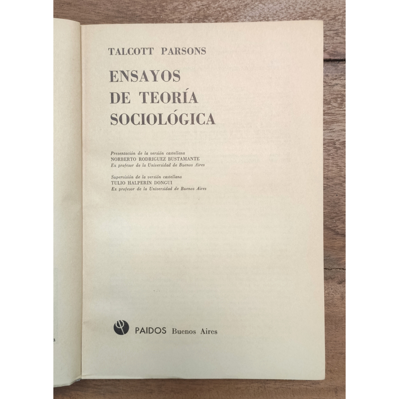 ENSAYOS DE TEORÍA SOCIOLÓGICA