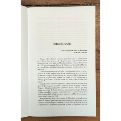 LA CLARIDAD EN EL AIRE: ESTUDIOS SOBRE JORGE GUILLÉN. - DIÉZ DE REVENGA, Francisco y PACO, Mariano de (ed.)