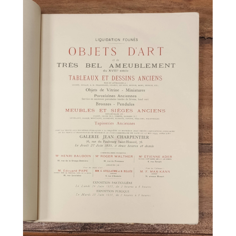 OBJETS D’ART ET D’AMEUBLEMENT TABLEAUX