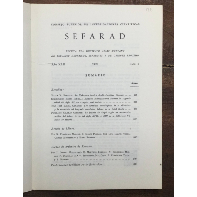 SEFARAD. AÑO XLII. FASC. 2