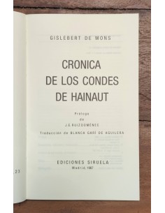 CRÓNICA DE LOS CONDES DE HAINAUT
