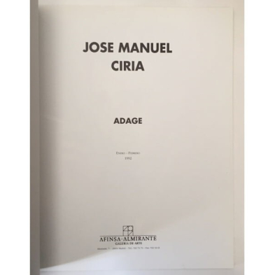 JOSÉ MANUEL CIRIA. ADAGE