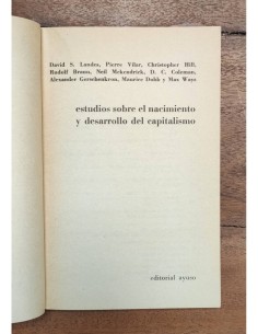 ESTUDIOS SOBRE EL NACIMIENTO Y DESARROLLO DEL CAPITALISMO 2