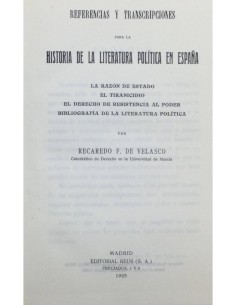 REFERENCIAS Y TRANSCRIPCIONES PARA LA HISTORIA DE LA LITERATURA POLITICA 2