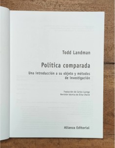 POLÍTICA COMPARADA: UNA INTRODUCCIÓN A SU OBJETO Y MÉTODOS DE INVESTIGACIÓN 2