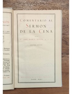 COMENTARIO AL SERMÓN DE LA CENA 2