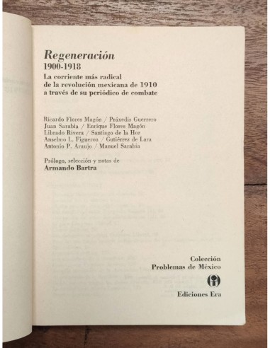 REGENERACIÓN 1900-1918