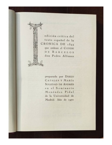 CRÓNICA DE 1344 QUE ORDENÓ EL CONDE DE BARCELOS DON PEDRO ALFONSO