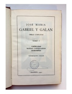 OBRAS COMPLETAS DE GABRIEL Y GALÁN (2 TOMOS) 2