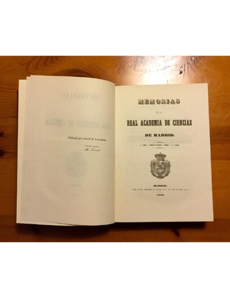MEMORIAS DE LA REAL ACADEMIA DE CIENCIAS DE MADRID. TOMO II. 1ª SERIE, 1º PARTE Y 2ª PARTE