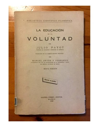 LA EDUCACIÓN DE LA VOLUNTAD