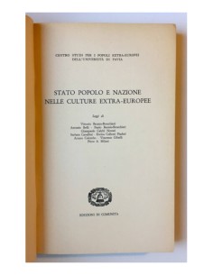 STATO POPOLO E NAZIONE NELLE CULTURE EXTRA-EUROPEE: DISCUSSIONI E PROBLEMI 2