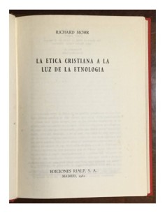LA ÉTICA CRISTIANA A LA LUZ DE LA ETNOLOGÍA 2