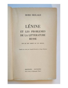 LÉNINE ET LES PROBLÈMES DE LA LITTÉRATURE RUSSE (FIN DU XIX - DEBUT DU XX SIECLE) 2