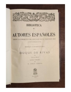 OBRAS COMPLETAS DEL DUQUE DE RIVAS II: TEATRO 2