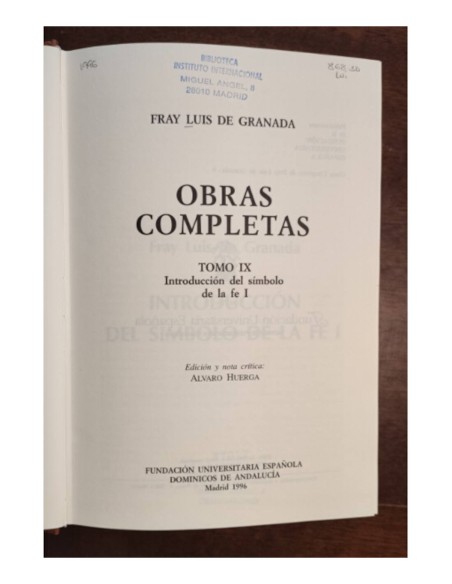 INTRODUCCIÓN AL SÍMBOLO DE LA FE. 4 TOMOS