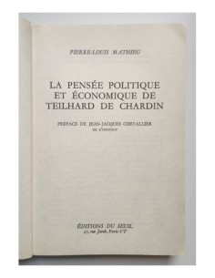 LA PENSÉE POLITIQUE ET ÉCONOMIQUE DE TEILHARD DE CHARDIN 2