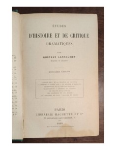 ÉTUDES D’HISTOIRE ET DE CRITIQUE DRAMATIQUE 2