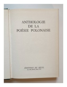 ANTOLOGIE DE LA POÉSIE POLONAISE 2