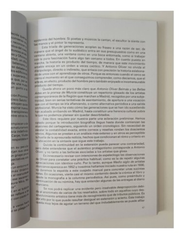 ANTONIO OLIVER BELMÁS Y LAS BELLAS ARTES EN LA PRENSA DE MURCIA