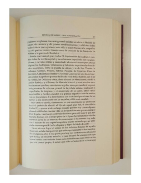 REFORMAS DE MADRID Y SU ADMINISTRACIÓN