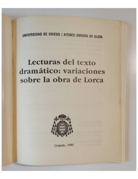 LECTURAS SOBRE EL TEXTO DRAMÁTICO. VARIACIONES SOBRE LA OBRA DE LORCA