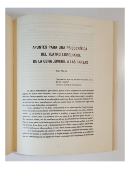 LECTURAS SOBRE EL TEXTO DRAMÁTICO. VARIACIONES SOBRE LA OBRA DE LORCA