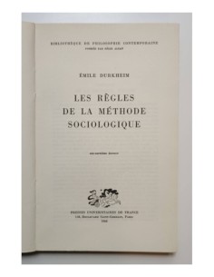 LES RÈGLES DE LA MÉTHODE SOCIOLOGIQUE 2