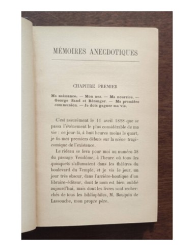 MÉMOIRES ANECDOTIQUES