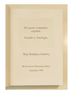 EL CUENTO ROMÁNTICO ESPAÑOL: ESTUDIO Y ANTOLOGÍA 2
