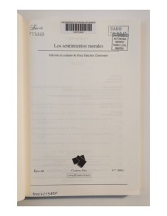 LOS SENTIMIENTOS MORALES. CUADERNO GRIS. ÉPOCA III Nº7 (2003) 2
