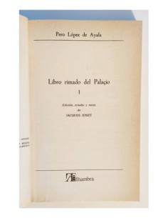 LIBRO RIMADO DE PALAÇIO. 2 TOMOS 2