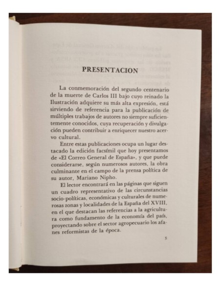CORREO GENERAL DE ESPAÑA Y NOTICIAS IMPORTANTES DE AGRICULTURA, ARTES, MANUFACTURAS, COMERCIO, INDUSTRIA Y CIENCIAS, ETC.