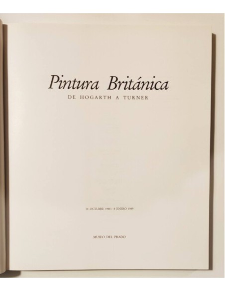 PINTURA BRITÁNICA DE HOGARTH A TURNER