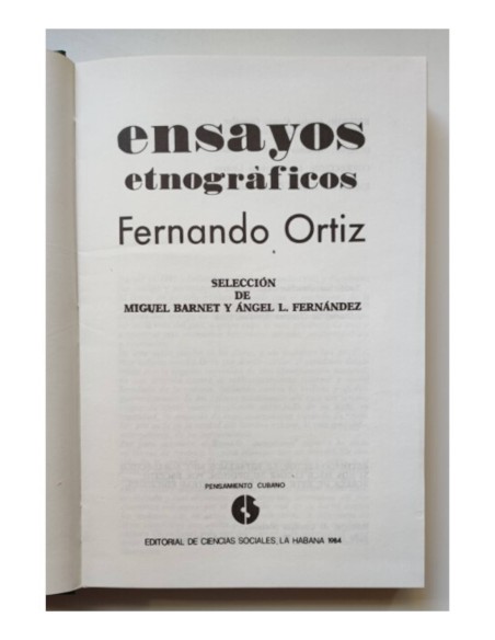 ENSAYOS ETNOGRÁFICOS