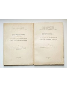 CONFERENCIAS PRONUNCIADAS CON MOTIVO DEL CENTENARIO DE MARCELINO MENÉNDEZ Y PELAYO. 2 TOMOS