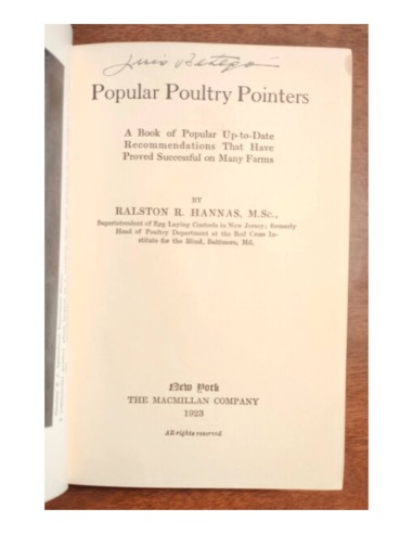 POPULAR POULTRY POINTERS