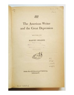 THE AMERICAN WRITER AND THE GREAT DEPRESSION 2