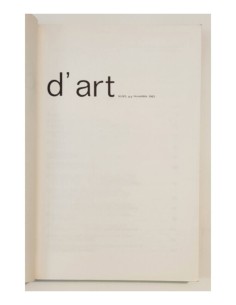 D’ART. NUMS 8-9 NOVEMBRE 1983 2