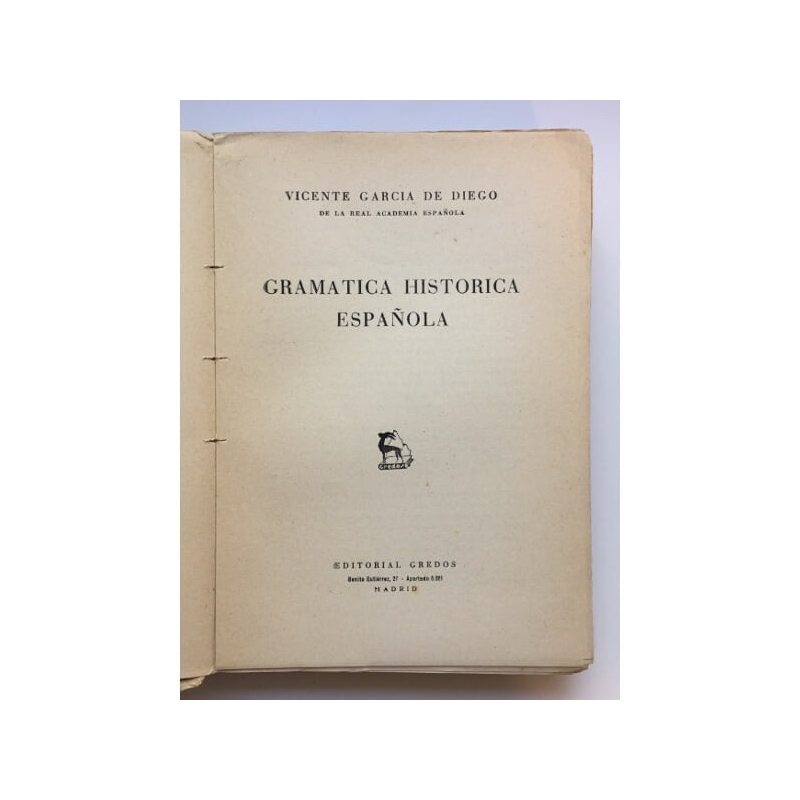 GRAMÁTICA HISTÓRICA ESPAÑOLA
