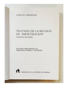 TRATADO DE LA REGALÍA DE AMORTIZACIÓN (EDICIÓN FACSÍMIL) 2