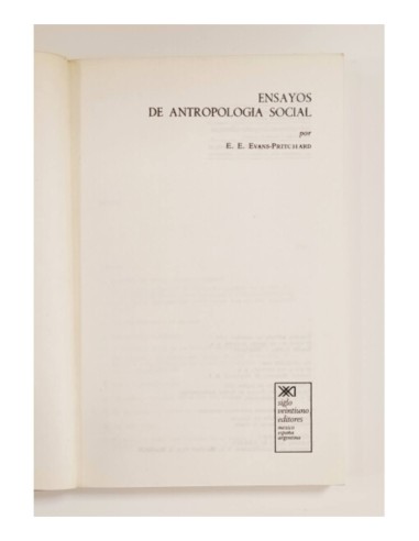 ENSAYOS DE ANTROPOLOGÍA SOCIAL