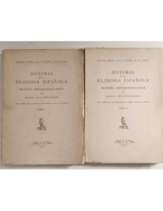 HISTORIA DE LA FILOSOFÍA ESPAÑOLA - FILOSOFÍA HISPANO-MUSULMANA. 2 TOMOS