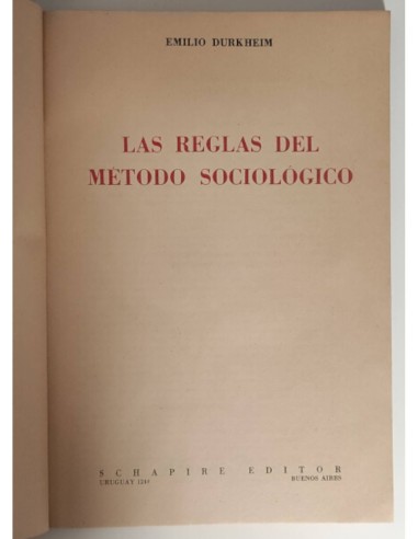 LAS REGLAS DEL MÉTODO SOCIOLOGICO