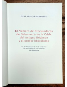 EL NÚMERO DE PROCURADORES DE SALAMANCA EN LA CRISIS DEL ANTIGUO RÉGIMEN Y EL PRIMER LIBERALISMO 2