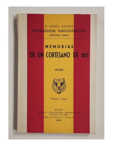 MEMORIAS DE UN CORTESANO DE 1815