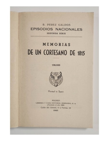 MEMORIAS DE UN CORTESANO DE 1815